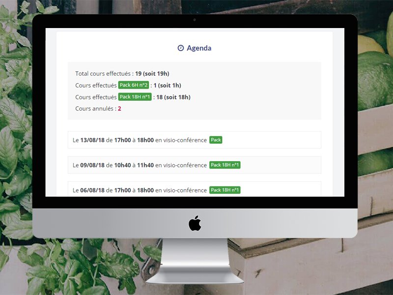 Création d'un agenda en ligne